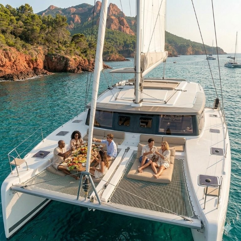 Esterel Private Catamaran Cruise Reeviera